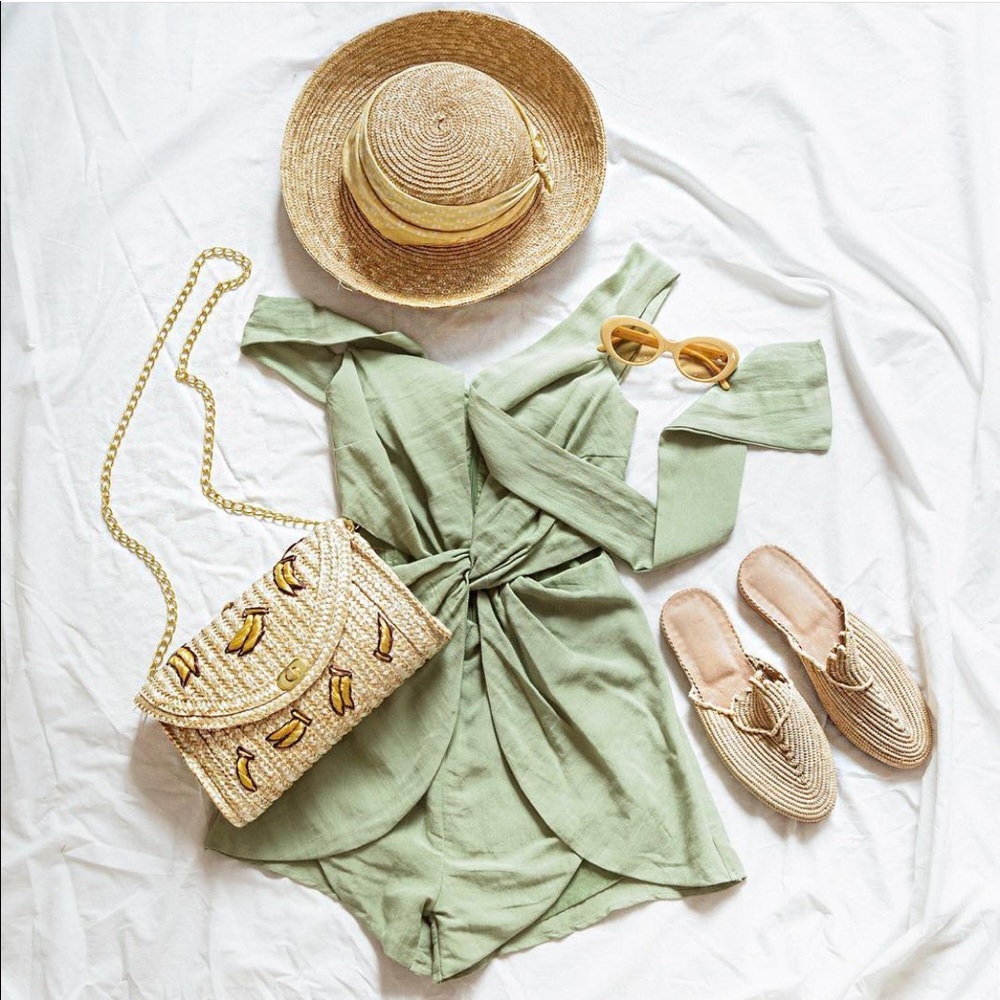 Green playsuit